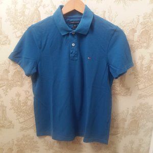 Tommy Hilfiger Size S Custom Fit Polo Shirt Bright Blue